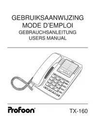 Notice PROFOON TX160 Bürotelefon