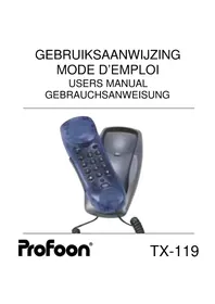 Notice PROFOON TX119 Bürotelefon