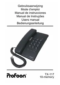 Notice PROFOON TX117 Bürotelefon