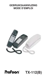 Notice PROFOON TX112 Téléphone de bureau
