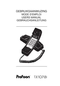 Notice PROFOON TX107 Téléphone de bureau