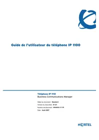 Notice AVAYA IP 1100 Téléphone de bureau