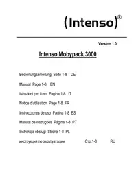 Notice INTENSO MOBYPACK 3000 Bateria portátil