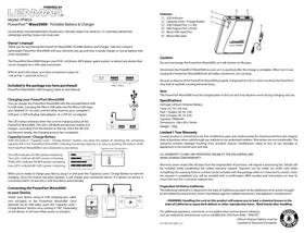 Notice Lenmar POWERPORT WAVE 5000 Batterie portable