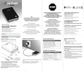 Notice Digipower RFA104 Batterie portable