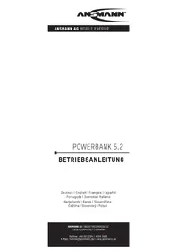 Notice ANSMANN POWERBANK 5.2 Batterie portable