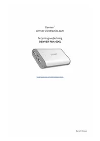 Notice DENVER PBA6001 Power bank