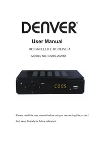 Notice DENVER DVBS202HD Satellite receiver