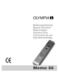 Notice OLYMPIA MEMO 66 Enregistreur de voix