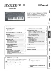 Notice ROLAND SYSTEM8 Synthétiseur