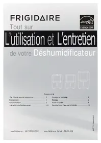 Notice FRIGIDAIRE FAD504DWD Déshumidificateur