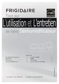 Notice FRIGIDAIRE FAD704DWD Déshumidificateur