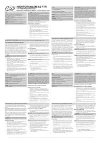 Notice Losi NIGHT CRAWLER 2.0 RTR Jouet radiocommandé