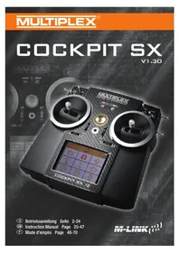 Notice MULTIPLEX COCKPIT SX 12 MLINK Jouet radiocommandé