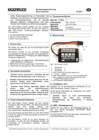 Notice MULTIPLEX MULTISWITCH FLEXX Jouet radiocommandé