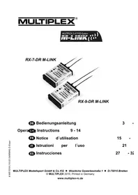 Notice MULTIPLEX RX7DR Jouet radiocommandé