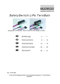 Notice MULTIPLEX SAFETYSWITCH LIPO TWINBATT Jouet radiocommandé