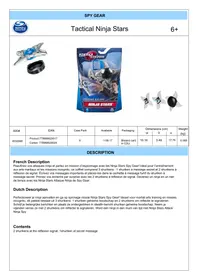 Notice Spin Master TACTICAL NINJA STARS Jouets