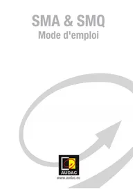 Notice Audac SMA350 Recepteur