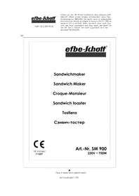 Notice Efbe-Schott SM 900 Pinza per croque monsieur