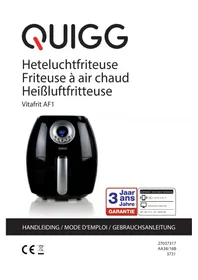 Notice QUIGG VITAFRIT AF1 Fritteuse