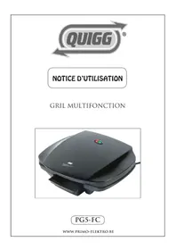 Notice QUIGG PG5 Plaque de grill
