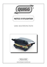 Notice QUIGG PG4 Plaque de grill