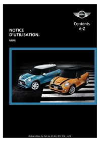 Notice MINI 3 DOOR (2016) Voiture