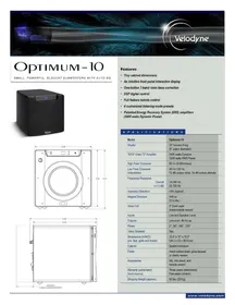 Notice VELODYNE OPTIMUM12 Caisson de basses