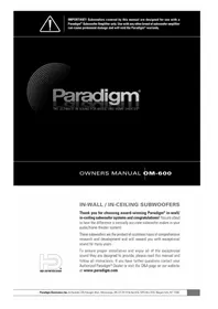 Paradigm PCS80R - Subwoofer