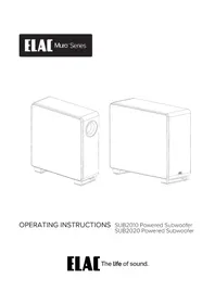 Notice ELAC MURO SUB2010 Caisson de basses