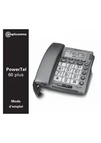 Notice Amplicomms POWERTEL 60 PLUS Téléphone