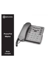 Notice Amplicomms POWERTEL 58 PLUS Téléphone