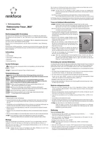 Notice Renkforce ELECTRONIC SAFE 38LB Coffre-fort