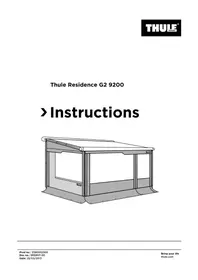 Notice THULE RESIDENCE G2 9200 Camping