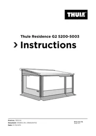 Notice THULE RESIDENCE G2 52005003 Camping