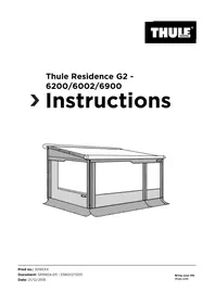 Notice THULE RESIDENCE G2 6900 Camping