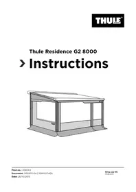Notice THULE RESIDENCE G2 8000 Camping