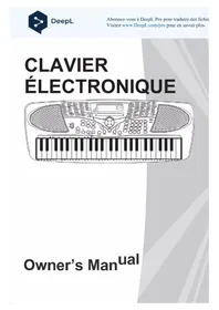 Notice Medeli MC37A Clavier