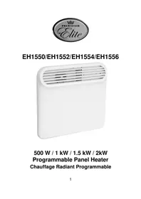Notice Prem-I-Air EH1552 Heating