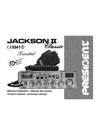 Notice PRESIDENT JACKSON II CLASSIC Talkie Walkie