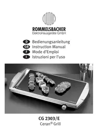 Notice Rommelsbacher CG 2303 Piastra per griglia