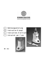 Notice Rommelsbacher BW812 Prodotti per bambini