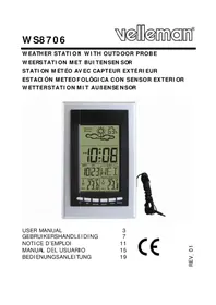 Notice VELLEMAN WS8706 Wetterstation