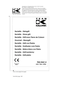 KALORIK TKG RAC 4 - Aparelho para fondue, raclette e wok
