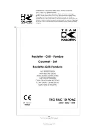 KALORIK TKG RAC 10 FOAZ - Apparecchio per fonduta, raclette e wok