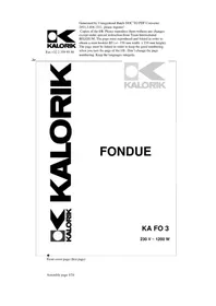 KALORIK KA FO 3 - Fondue, raclette and wok appliance
