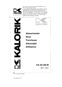 KALORIK KA AS 200 M - Slicer