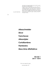 KALORIK KA AS 1 - Trancheuse
