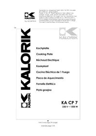 KALORIK KA CP 7 - Cuisinière
